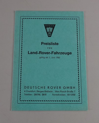 Preisliste land rover - land-rover, +